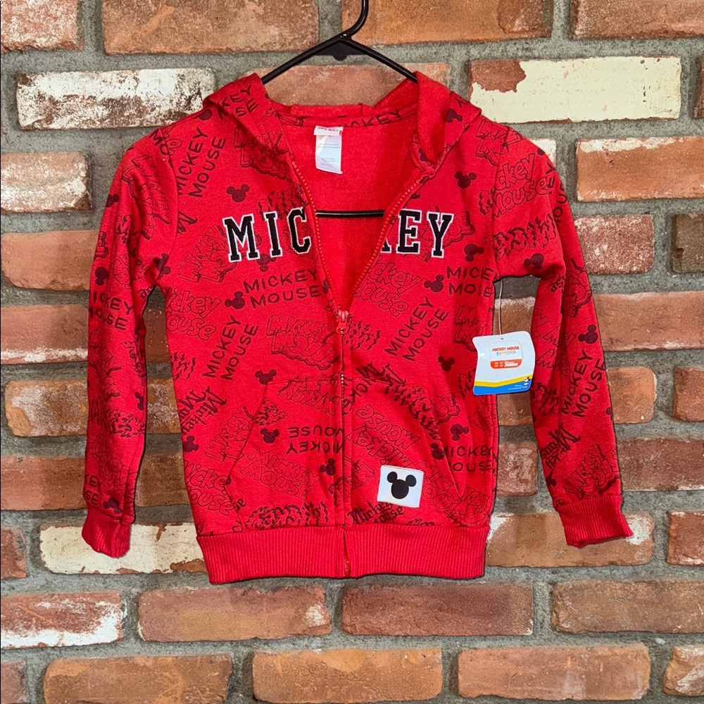 Disney Red Mickey Mouse Kids Hoodie